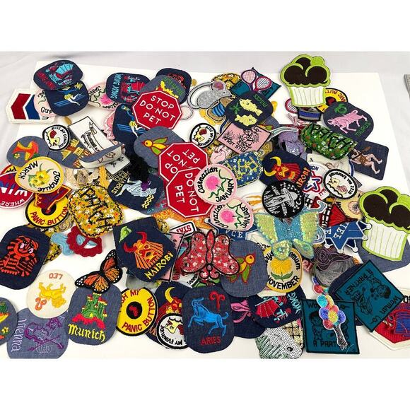 150 PC Assorted Sewing Applique Patches Iron on Sew On NEW Mixed Sequin Crafting - Picture 1 of 16